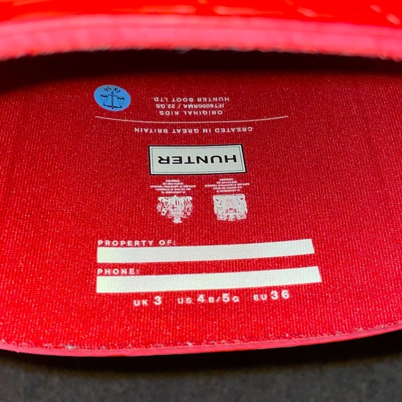 red tall hunter rain boots womens us 6 - Picture 5 of 5